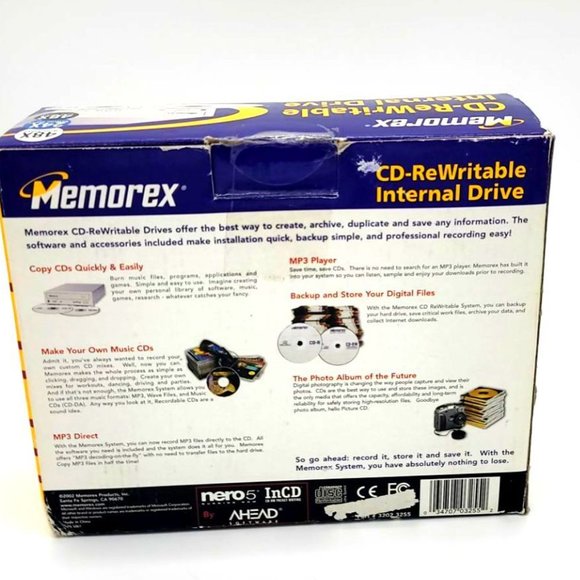 Memorex CD ReWritable Drive 48x Write Speed 24x Rewrite Speed 48x Read Speed - Picture 5 of 5